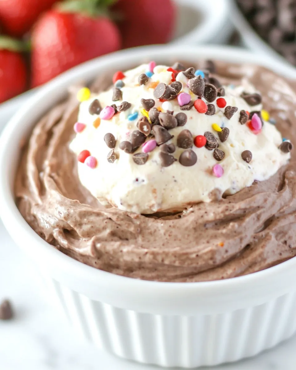 Classic Chocolate Cheesecake Cake Batter Dip image