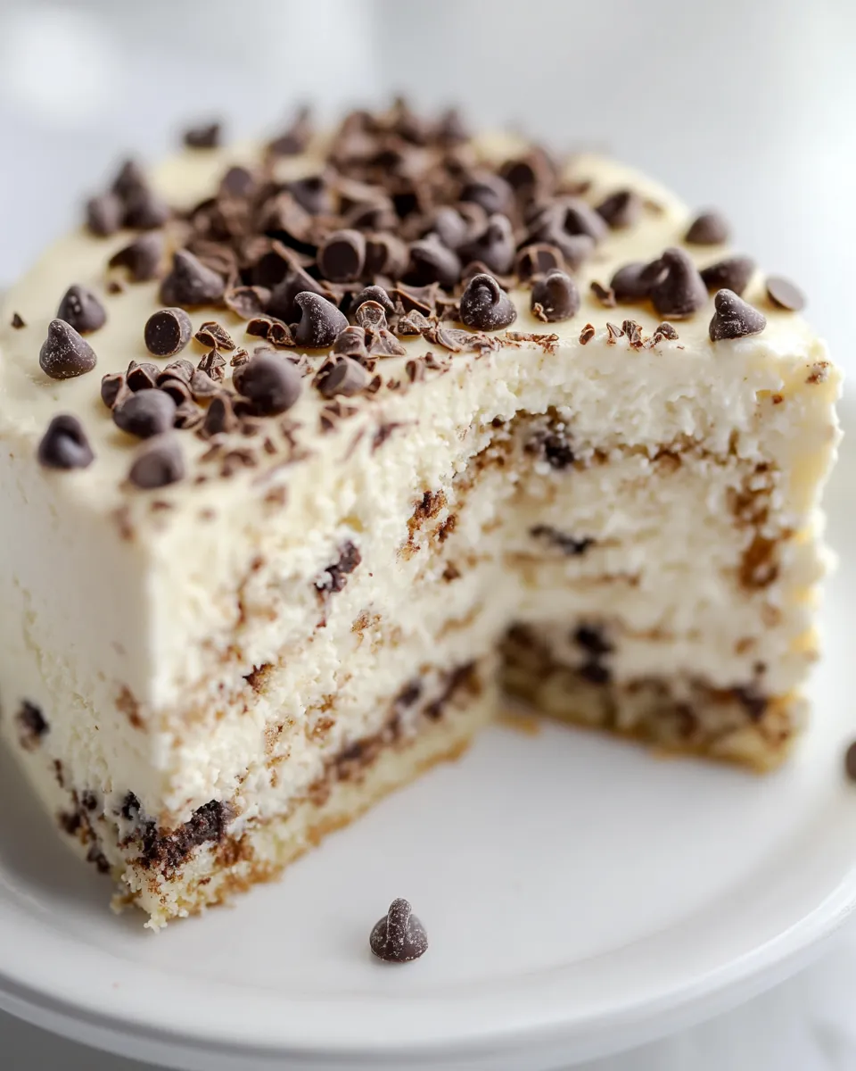 Homemade Chocolate Chip Cheesecake Cake photo