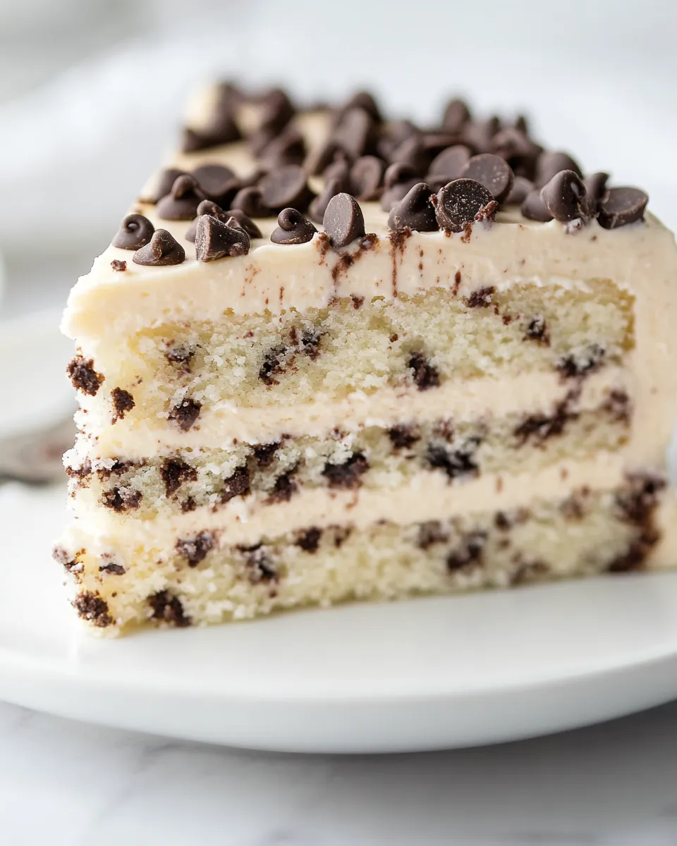 Delicious Chocolate Chip Cheesecake Cake shot