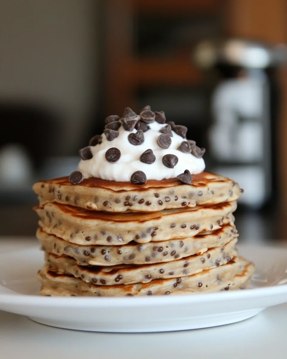 Homemade Chocolate Chip Chia Pancakes (a Healthier Chocolate Chip Pancake!) photo