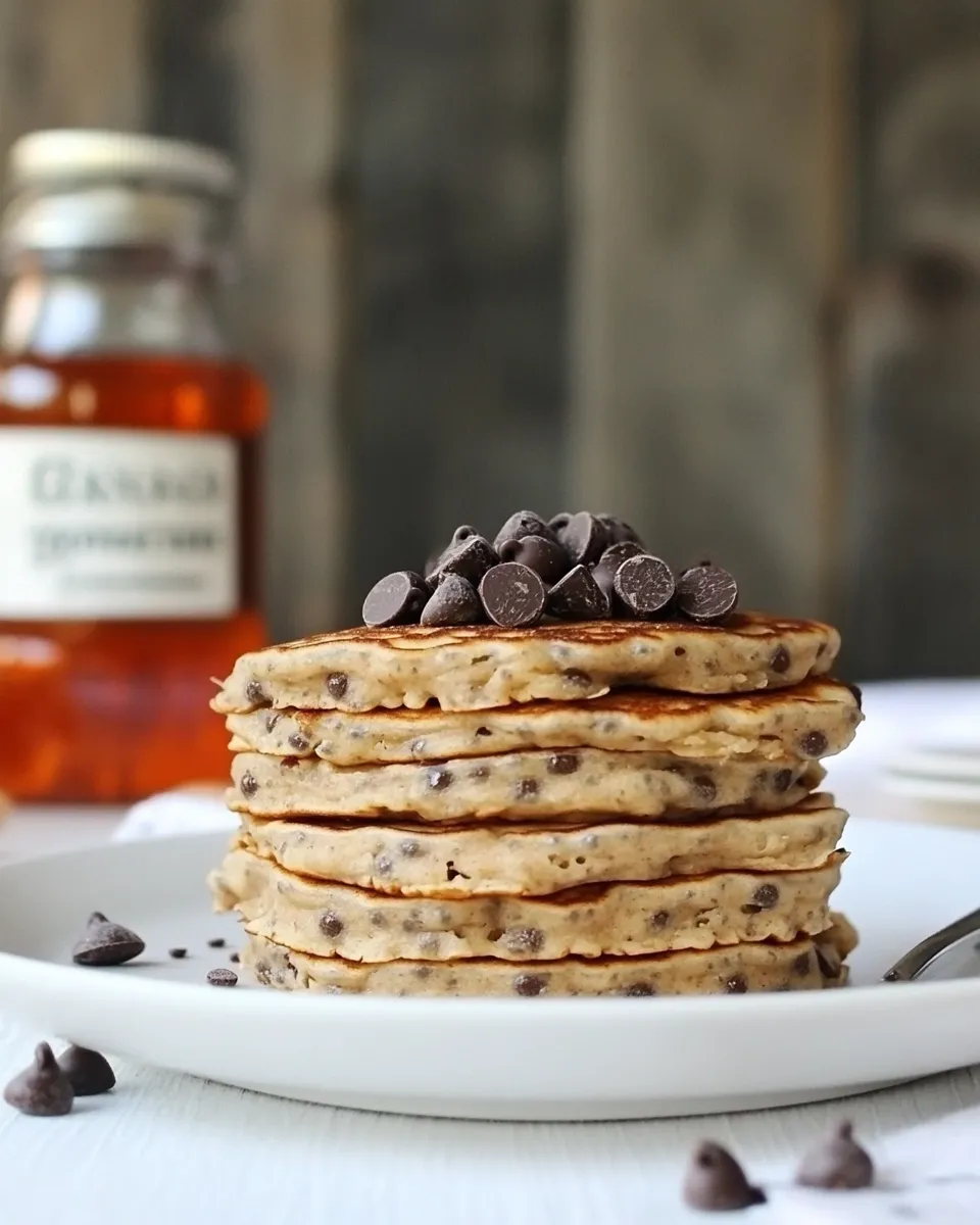 Quick Chocolate Chip Chia Pancakes (a Healthier Chocolate Chip Pancake!) recipe photo