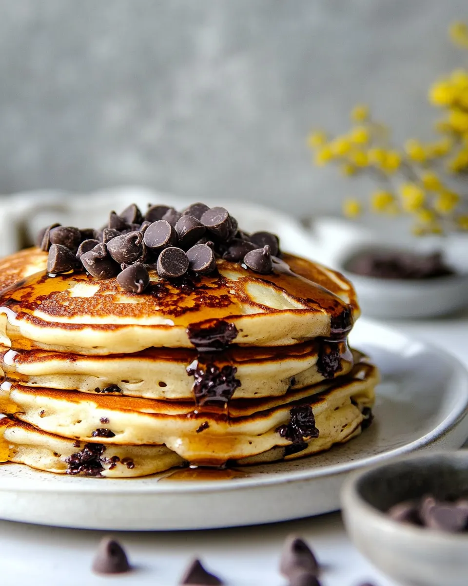 Delicious Chocolate Chip Pancakes shot