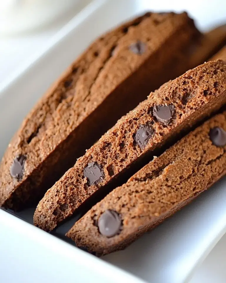Homemade Chocolate Chocolate Chip Biscotti photo