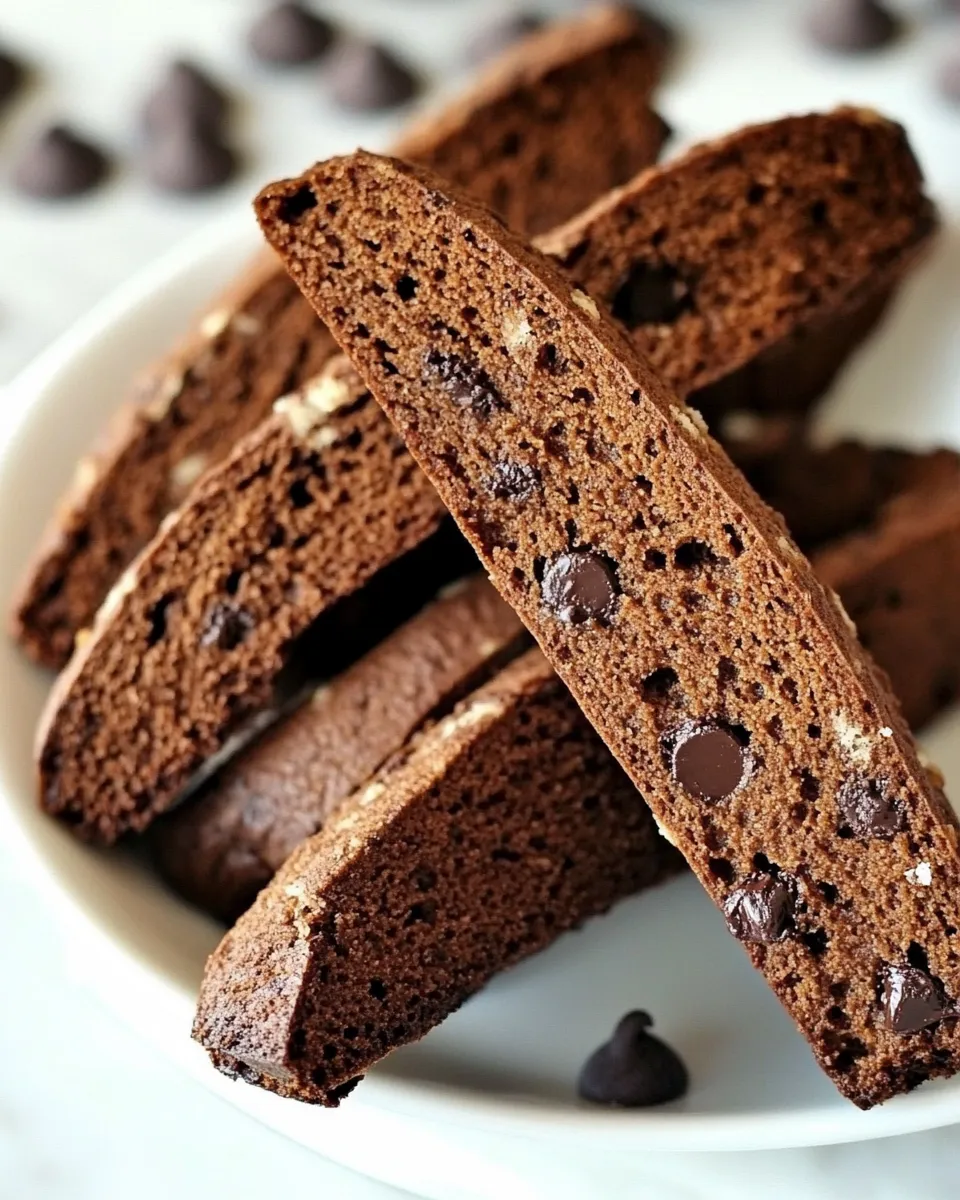 Easy Chocolate Chocolate Chip Biscotti recipe photo