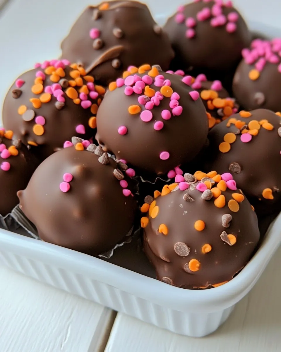 Easy Chocolate Chocolate Chip Cookie Dough Truffles recipe photo
