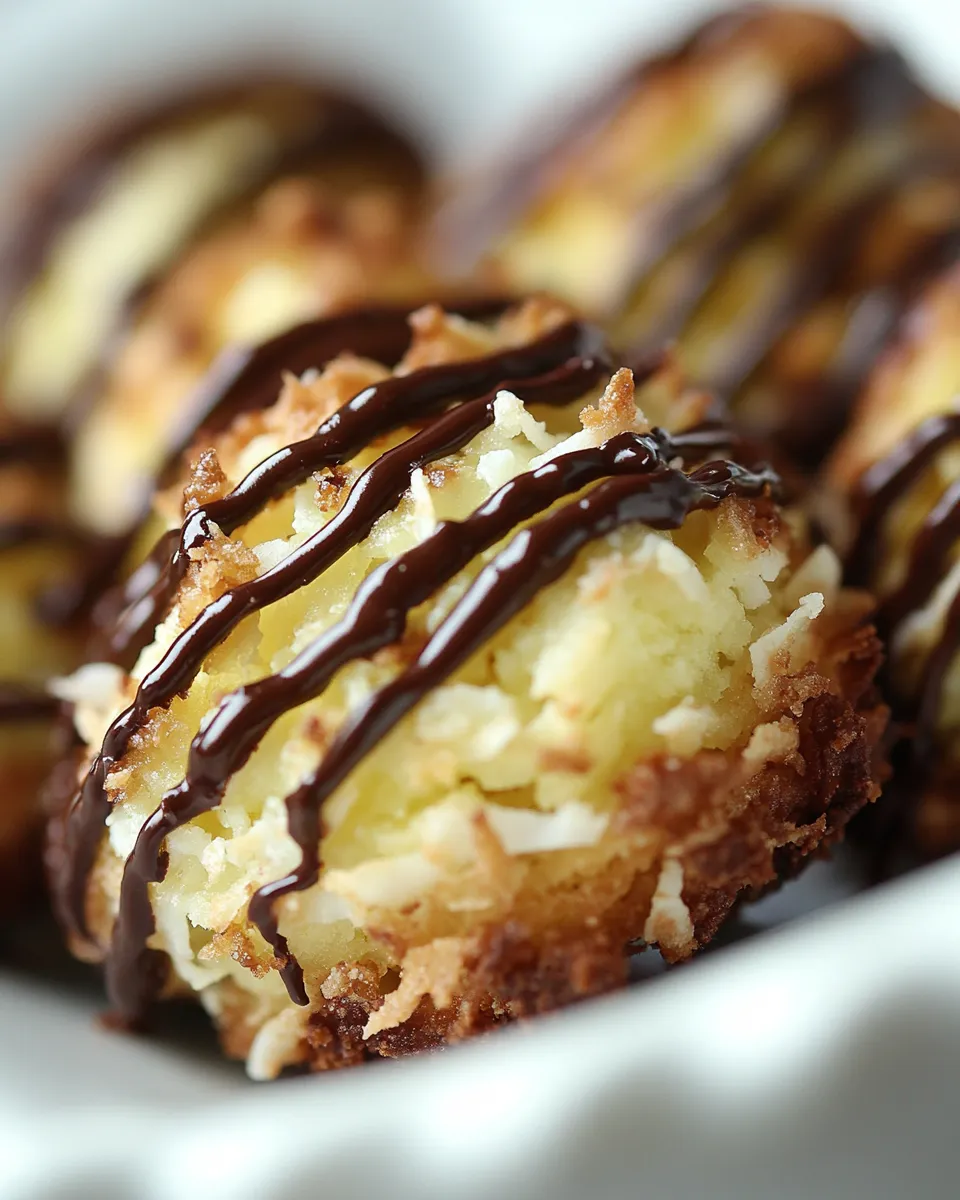 Homemade Chocolate Covered Coconut Macaroons photo