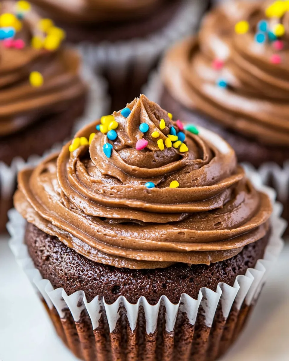 Classic Chocolate Cupcakes with Fudge Frosting image