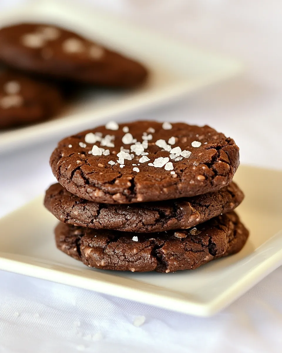 Easy Chocolate Fudge Cookies with Sea Salt recipe photo