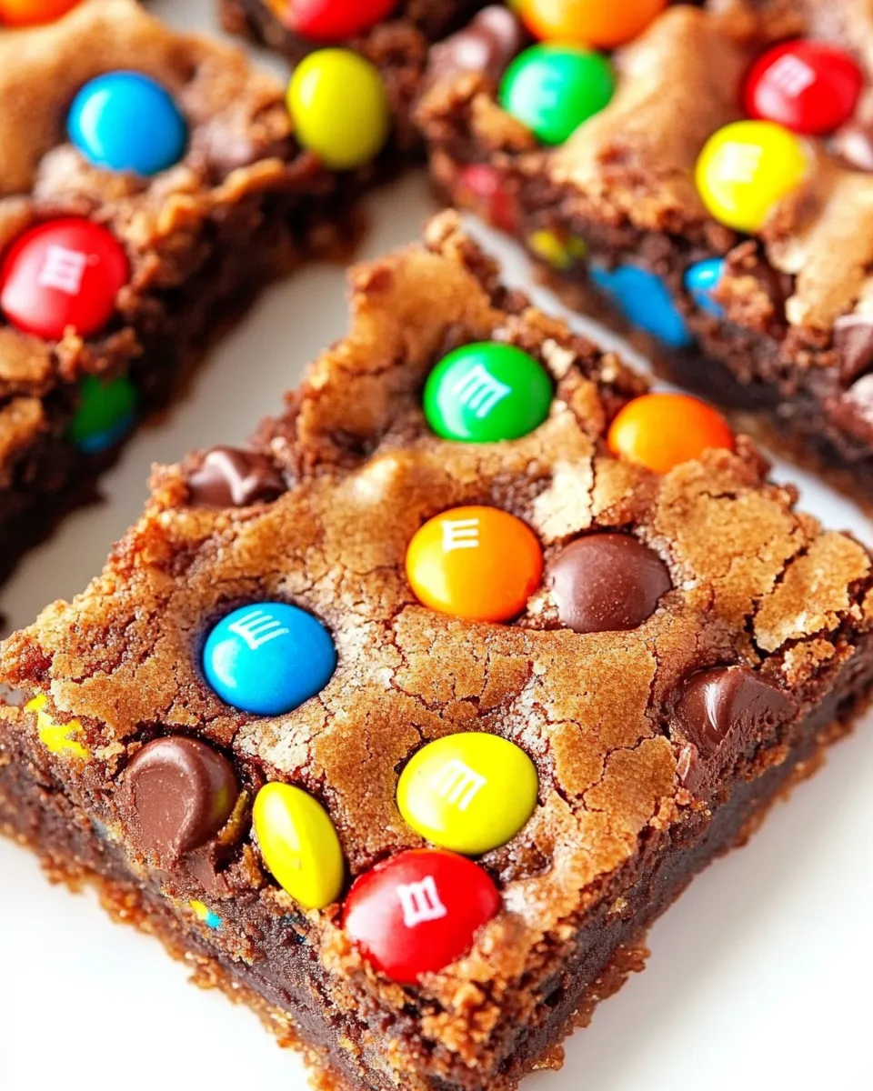 Homemade Chocolate M&M Cookie Bars photo