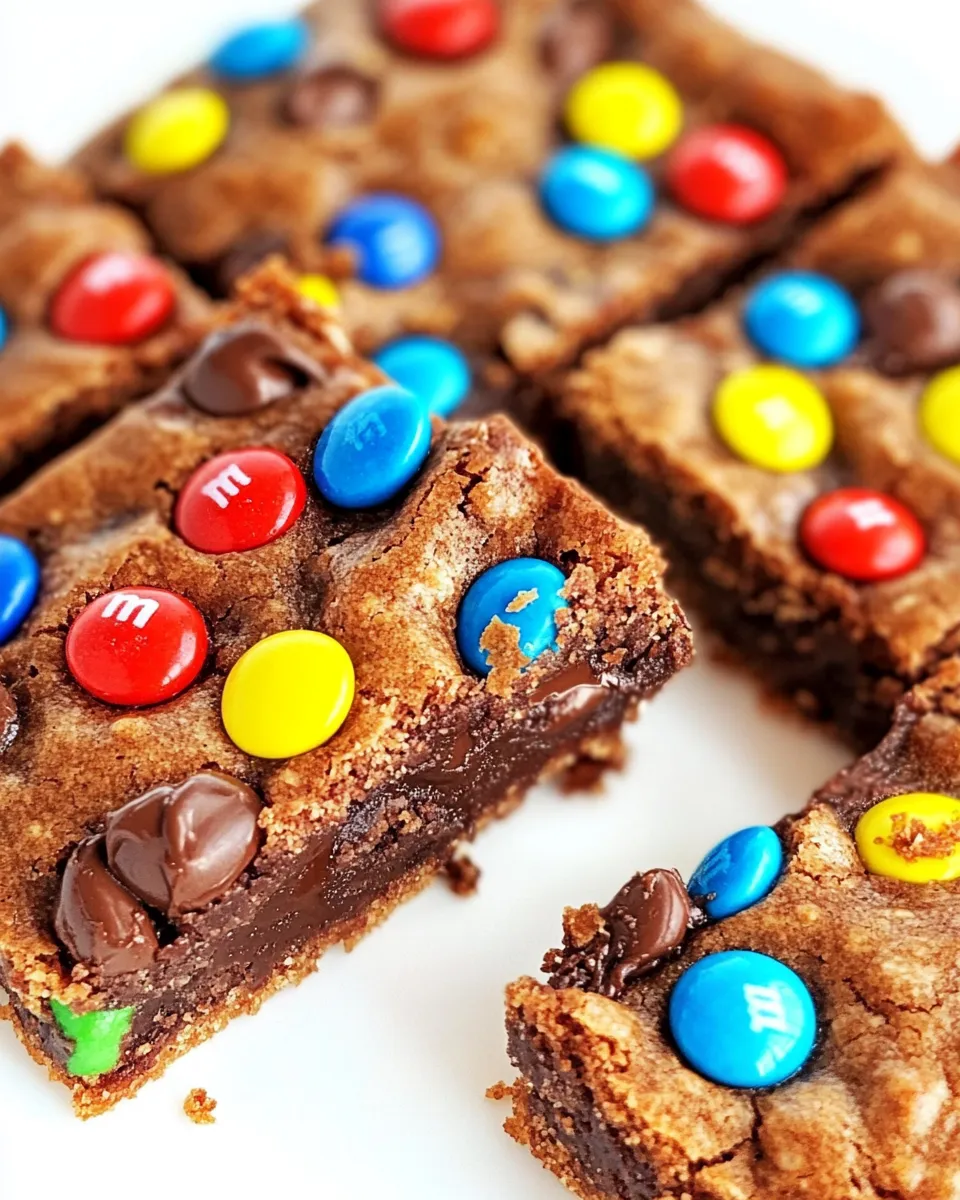 Classic Chocolate M&M Cookie Bars image