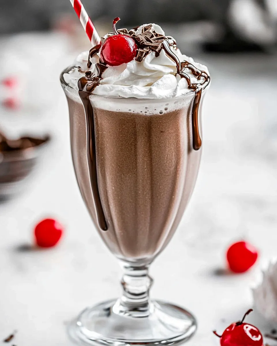 Homemade Chocolate Milkshake photo