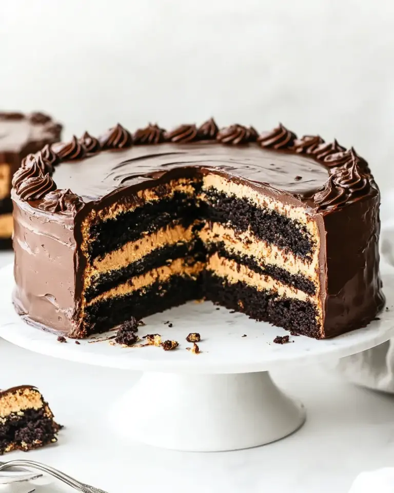 Homemade Chocolate Peanut Butter Cake photo