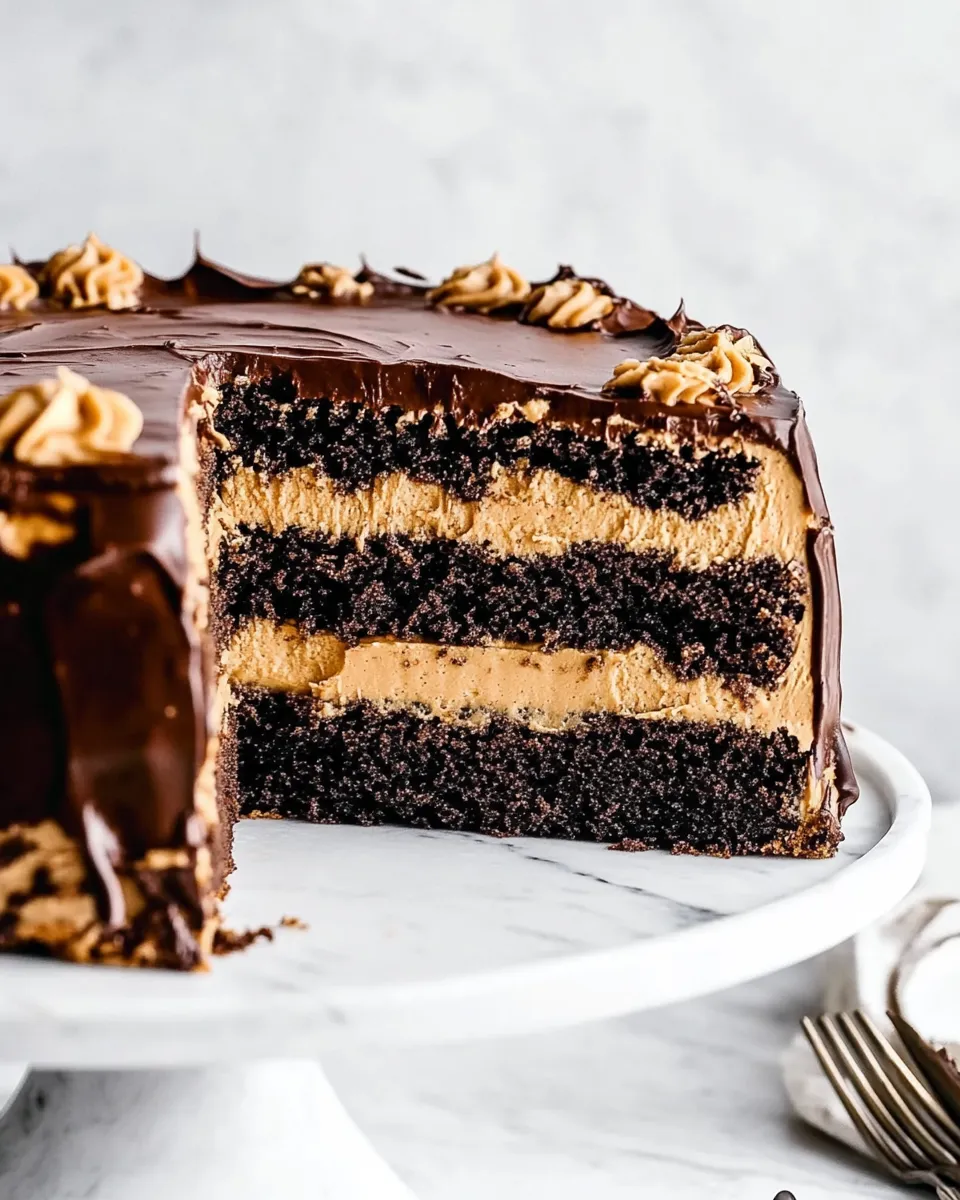 Easy Chocolate Peanut Butter Cake recipe photo