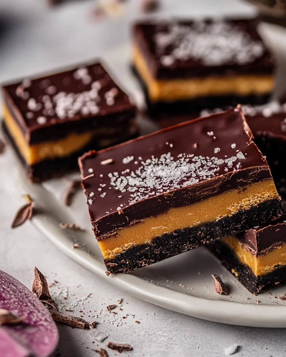 Quick Chocolate Peanut Butter Fudge Bars. photo