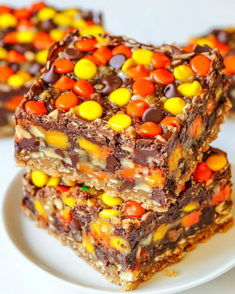 Homemade Chocolate Peanut Butter Magic Cookie Bars photo