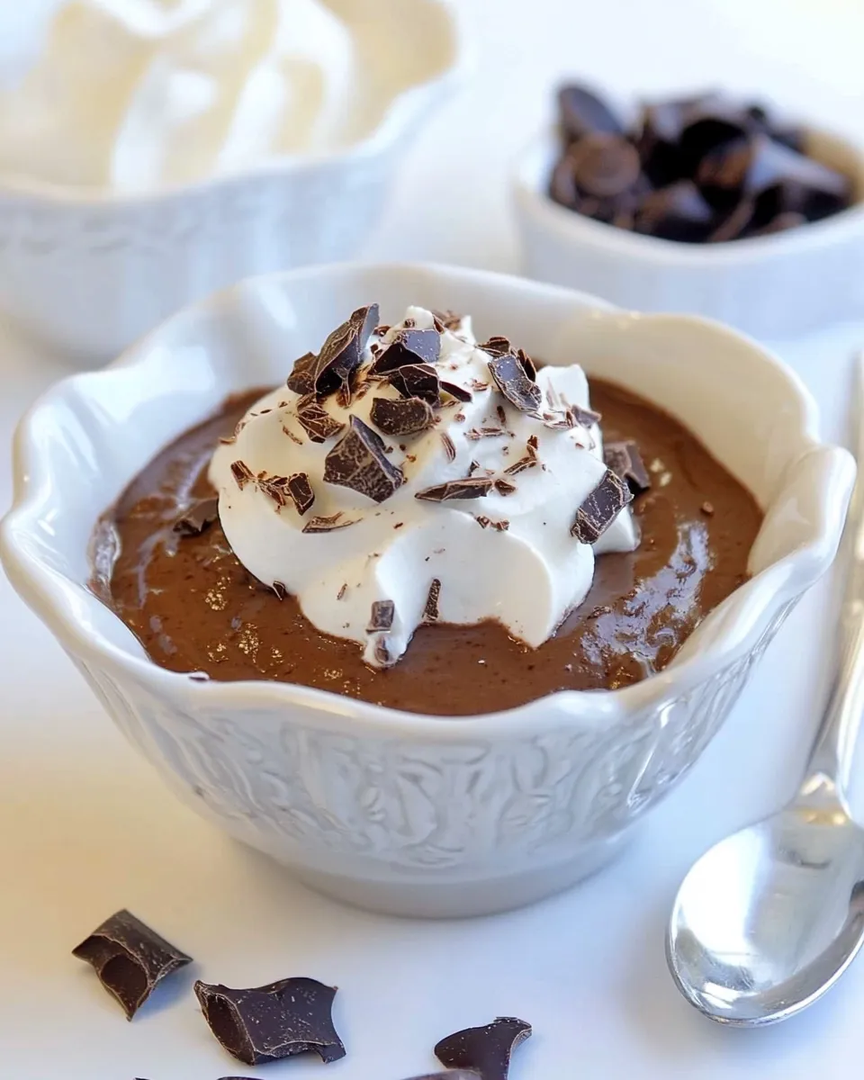 Easy Chocolate Pudding made from Scratch shot