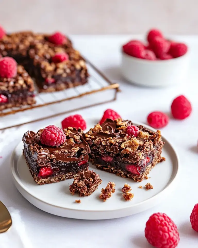Homemade Chocolate Raspberry Crumb Bars photo