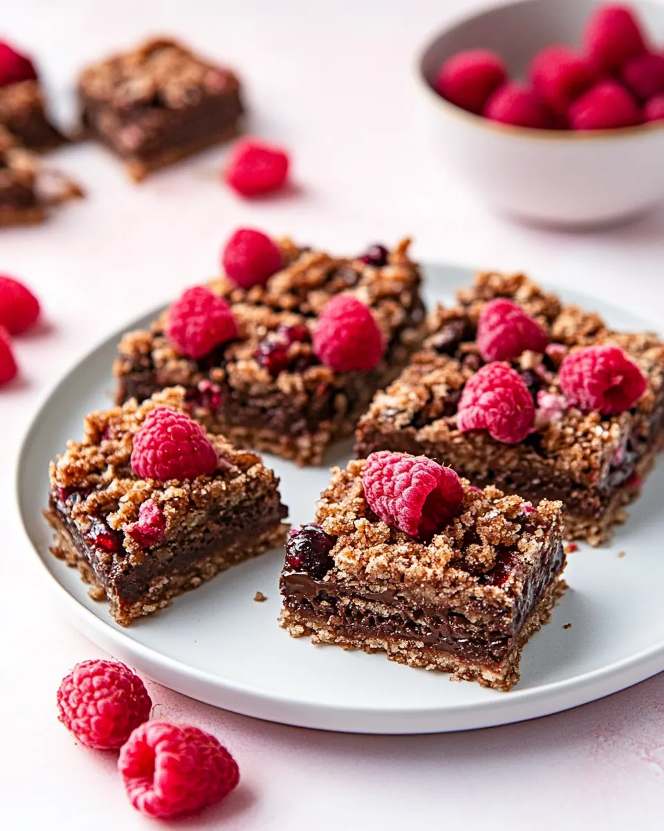 Classic Chocolate Raspberry Crumb Bars image