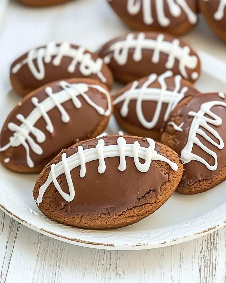 Homemade Chocolate Royal Icing Football Cookies photo