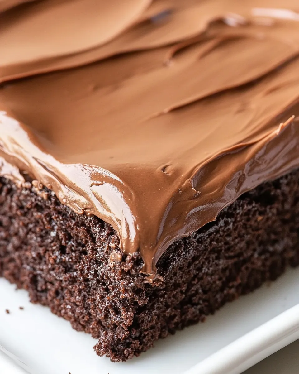 Easy Chocolate Sheet Cake with Milk Chocolate Ganache Frosting recipe photo
