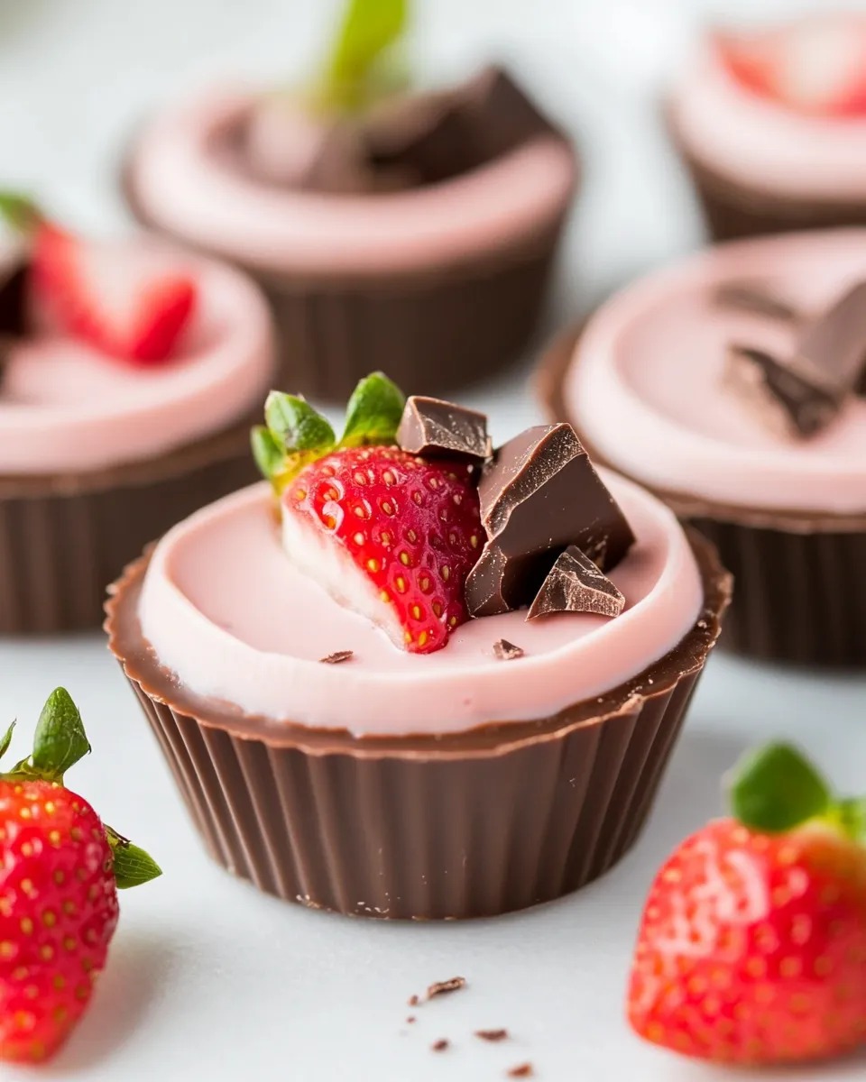 Delicious Chocolate Strawberry Cups image