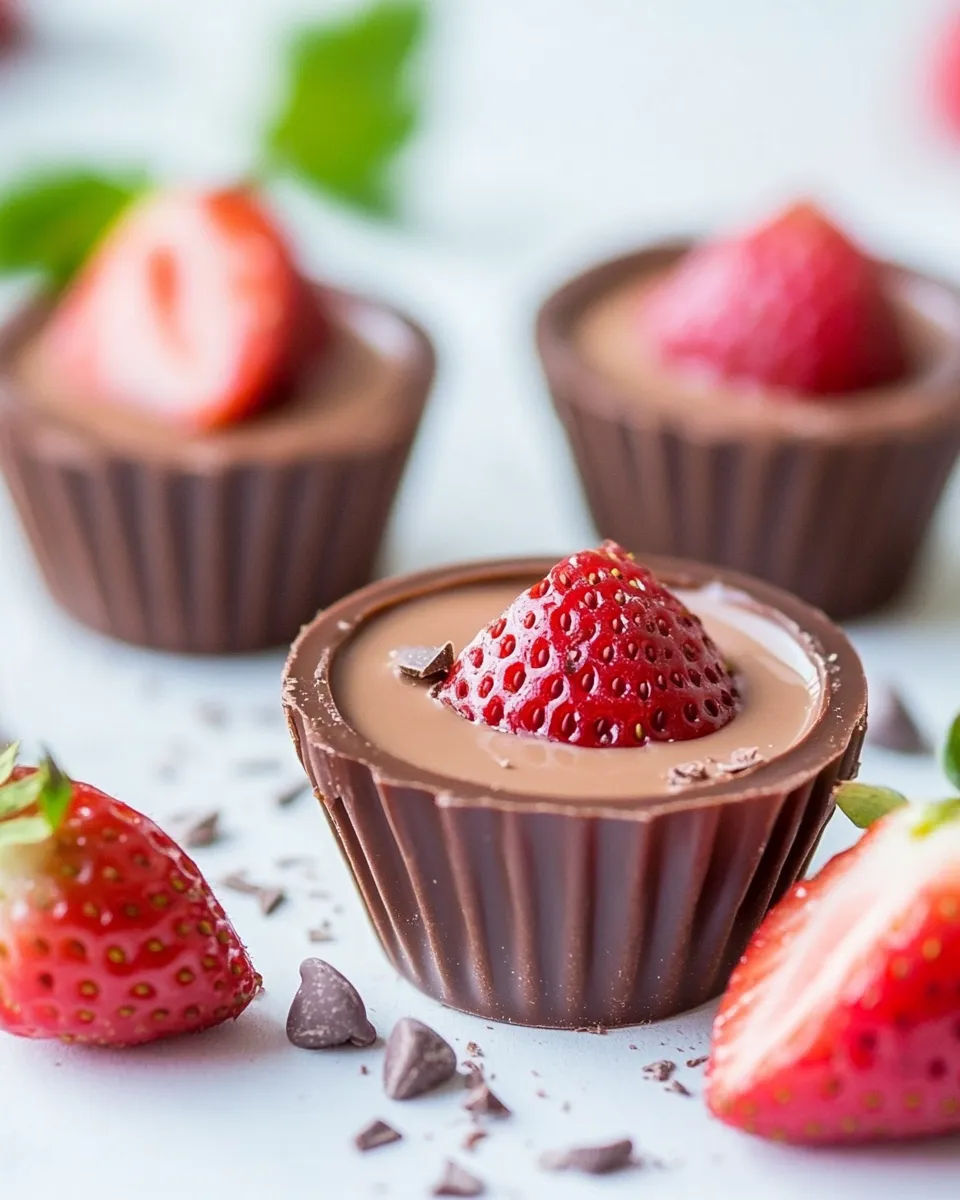 Easy Chocolate Strawberry Cups recipe photo