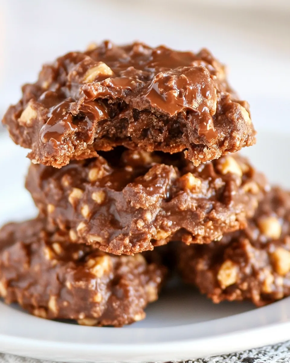 Classic Chocolate Toffee No Bake Cookies image