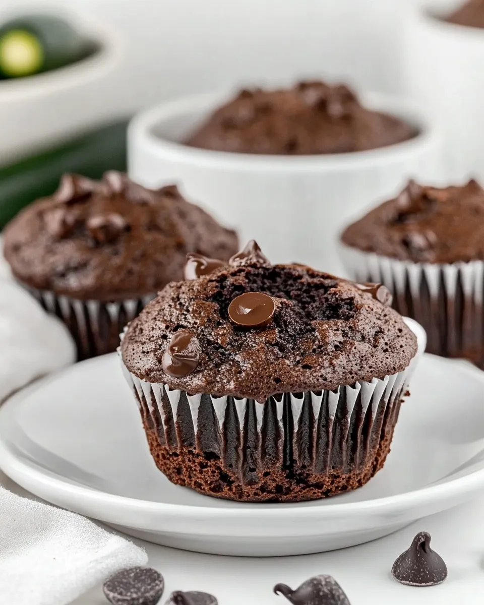 Homemade Chocolate Zucchini Muffins photo