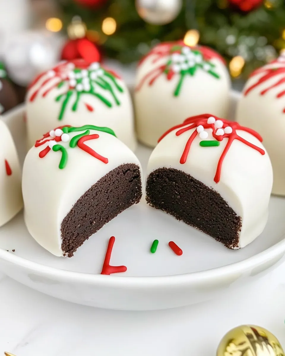 Homemade Christmas Present Oreo Truffles photo