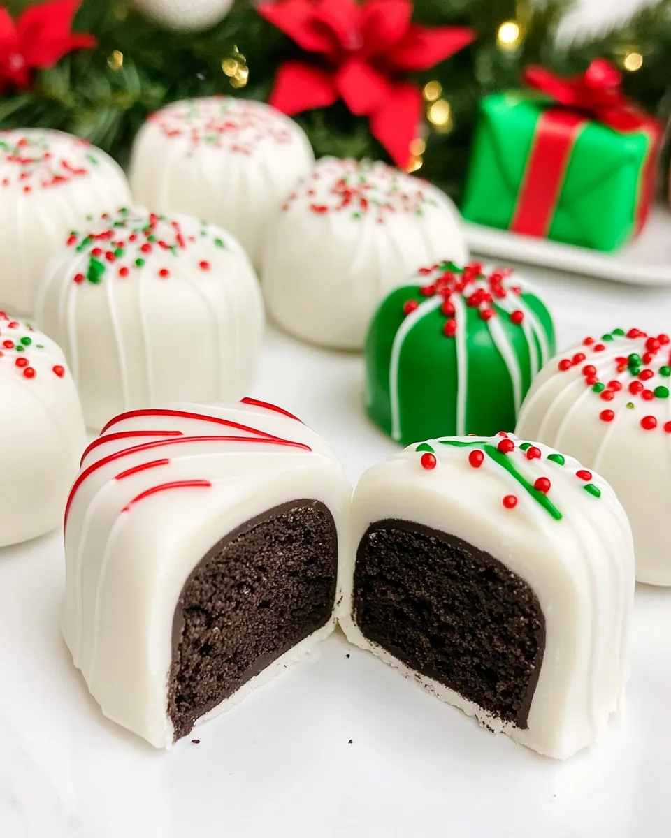 Easy Christmas Present Oreo Truffles recipe photo