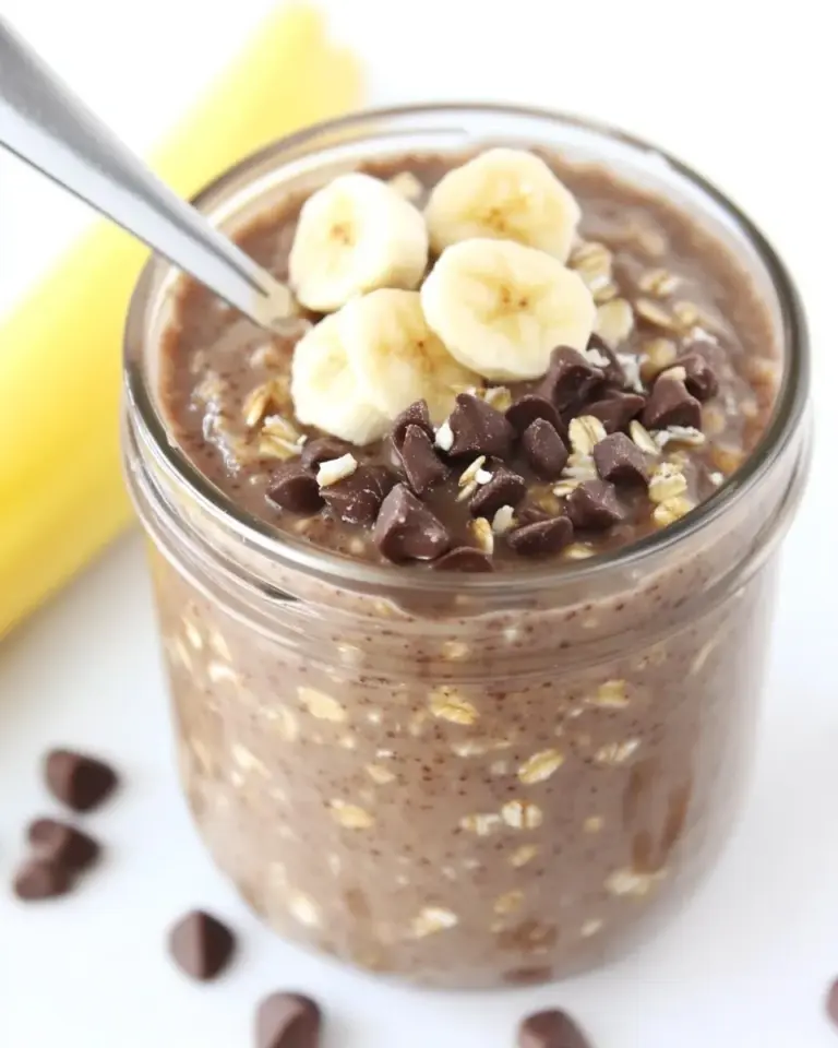 Easy Chunky Monkey Overnight Oats (Vegan!) recipe photo