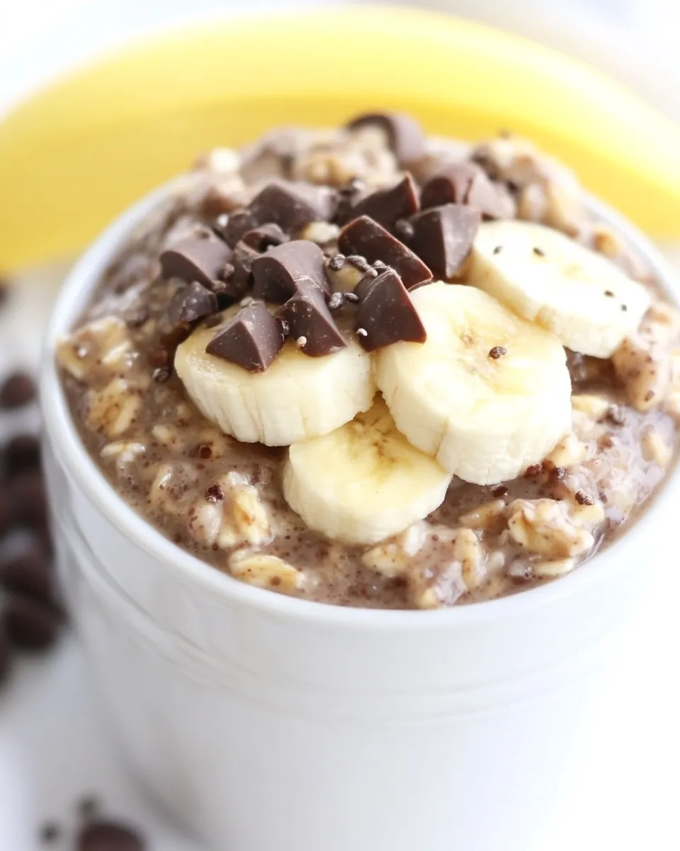 Delicious Chunky Monkey Overnight Oats (Vegan!) dish photo