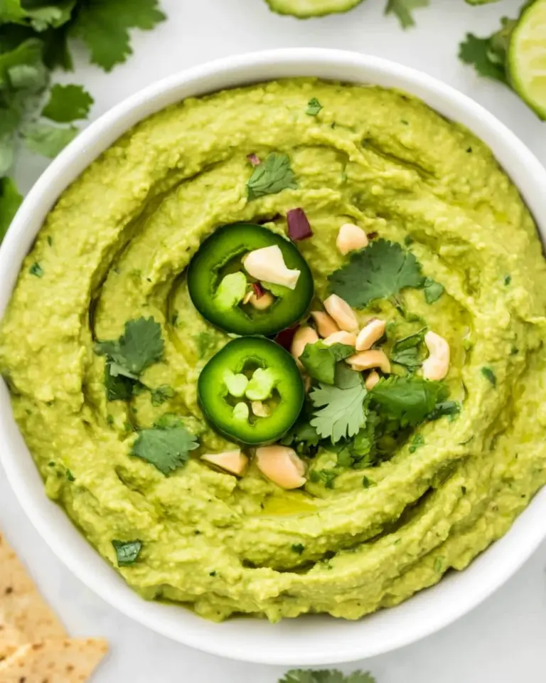 Homemade Cilantro Jalapeo Hummus (Easy!) photo