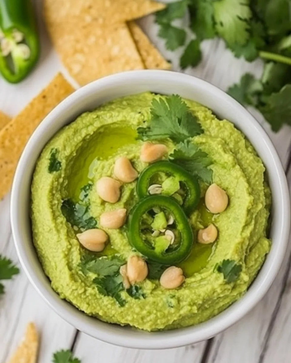 Savory Cilantro Jalapeo Hummus (Easy!) dish photo