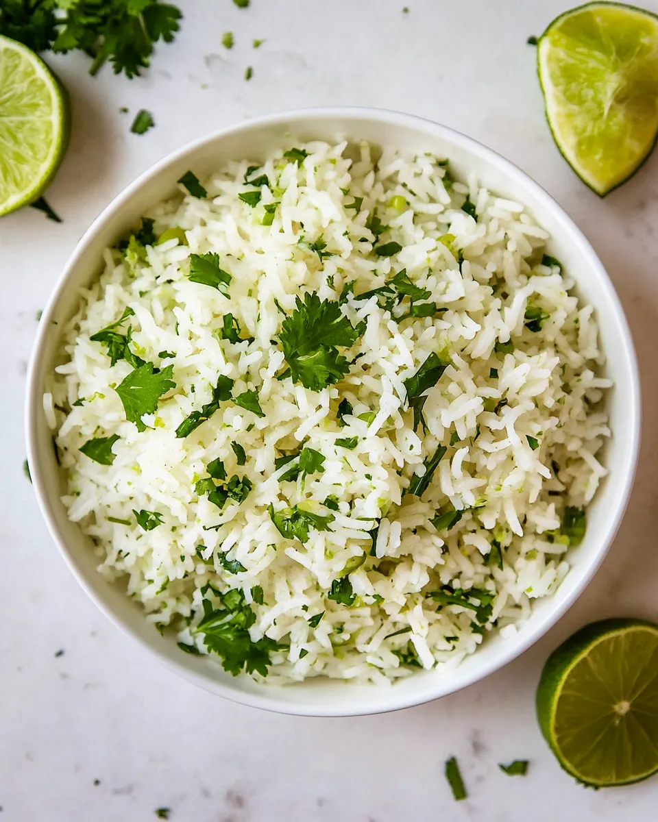 Quick Cilantro Lime Rice Recipe shot