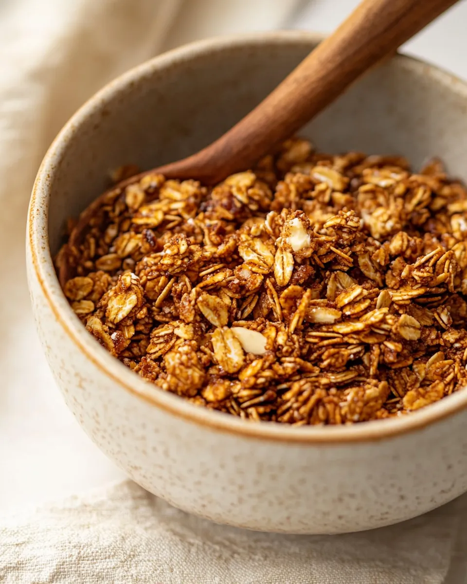 Delicious Cinnamon Granola Recipe food shot