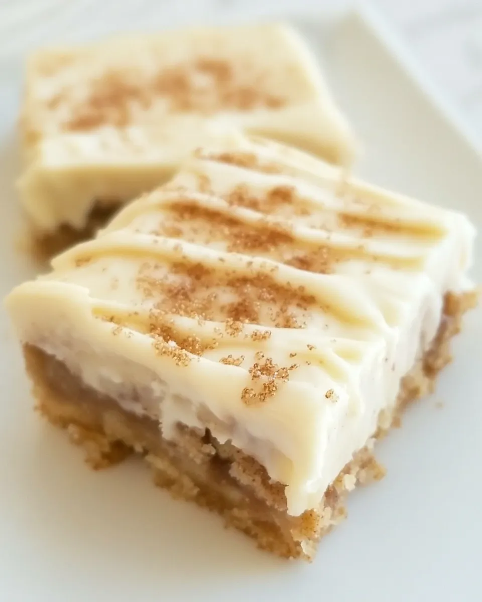 Delicious Cinnamon Roll Bars with Cream Cheese Frosting image