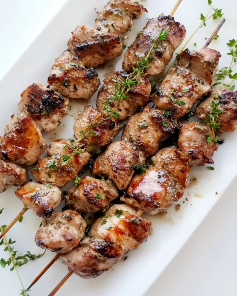 Homemade Cinnamon and Thyme Chicken Skewers photo