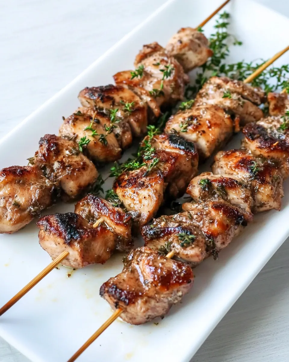 Delicious Cinnamon and Thyme Chicken Skewers image