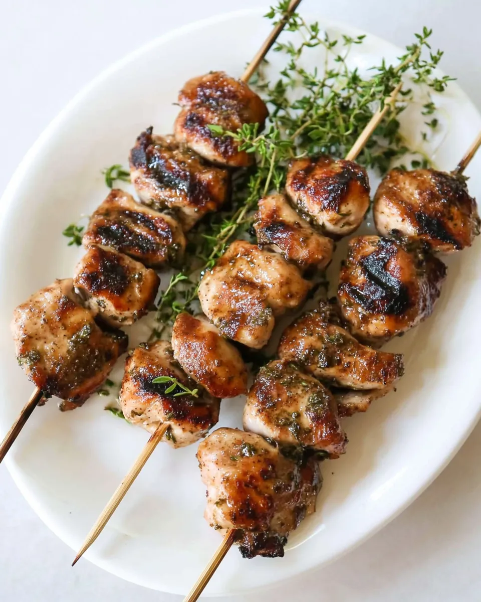 Easy Cinnamon and Thyme Chicken Skewers recipe photo