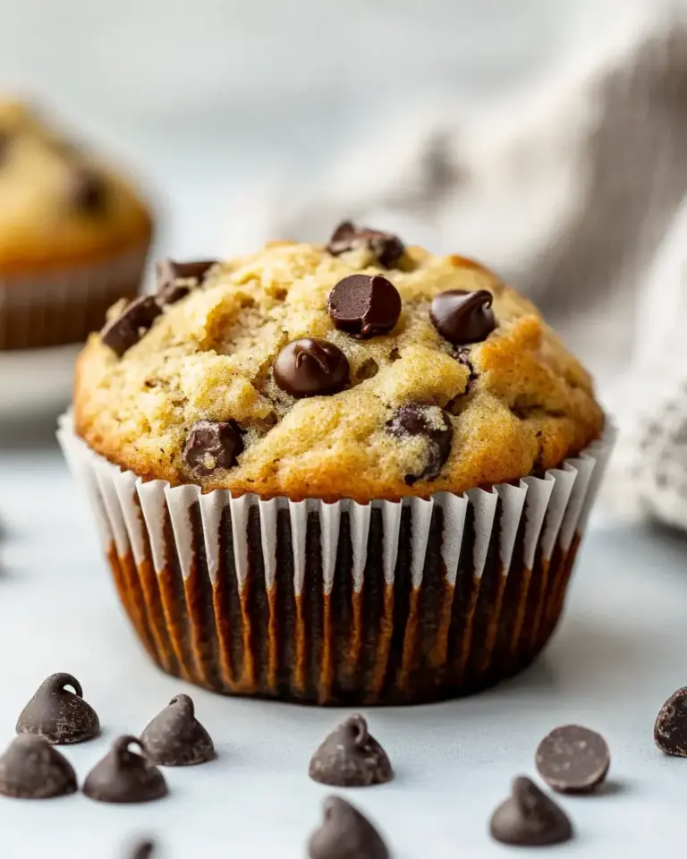 Homemade Coconut Banana Muffins with Chocolate Chips photo