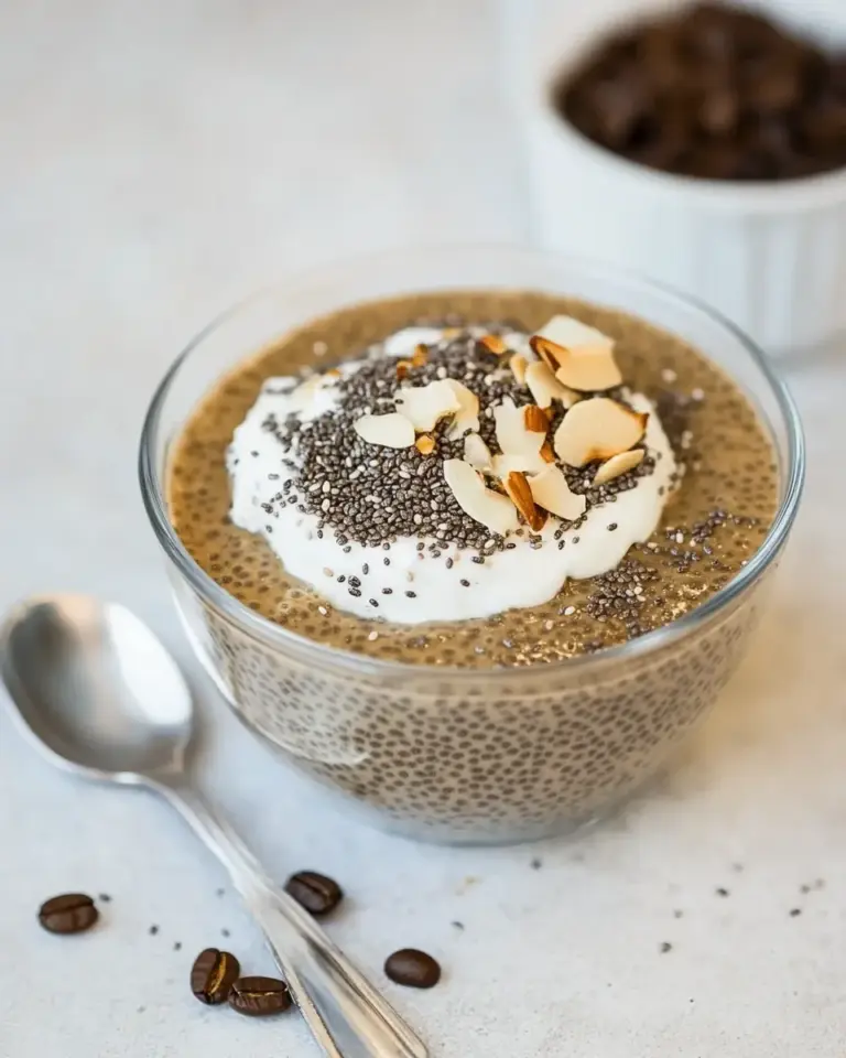 Homemade Coffee Chia Pudding shot