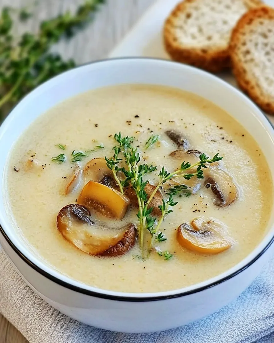 Delicious Cream of Mushroom Soup shot