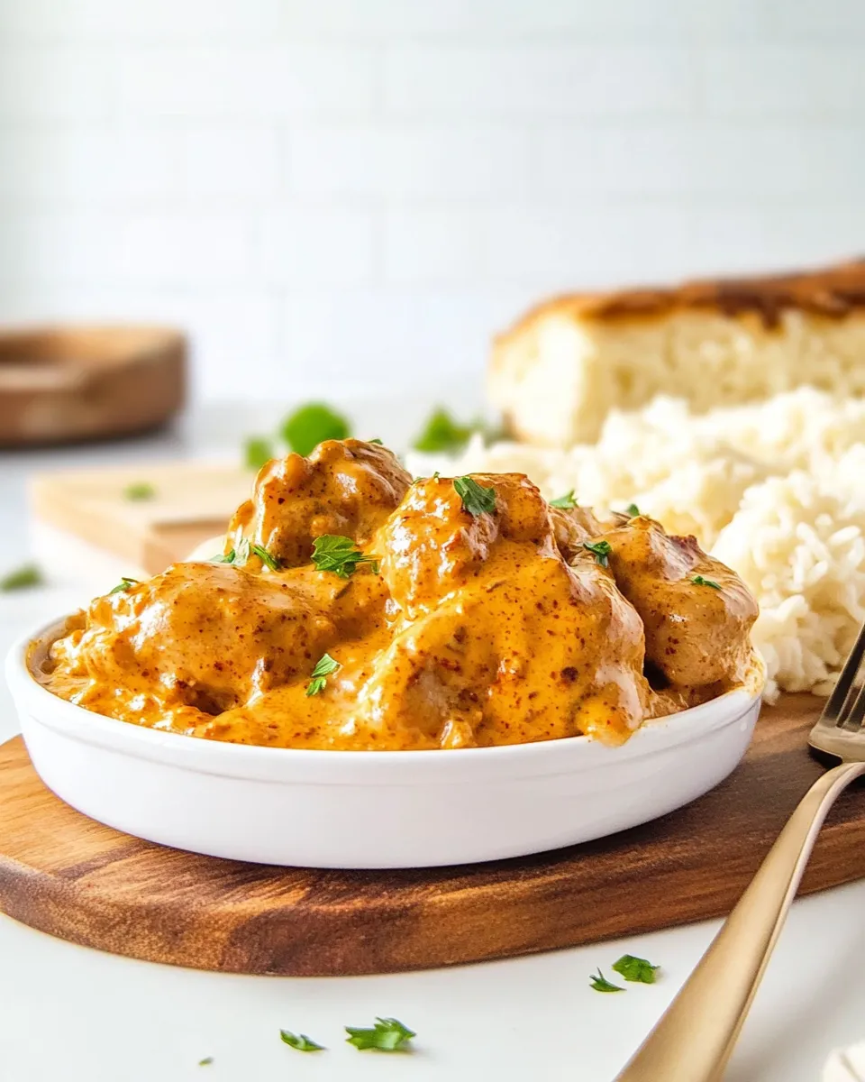 Delicious Creamy Chicken Paprika shot