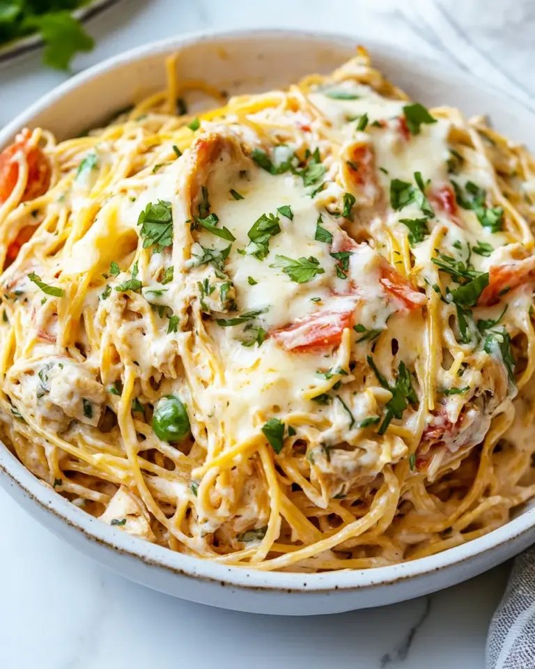 Homemade Creamy Chicken Spaghetti photo