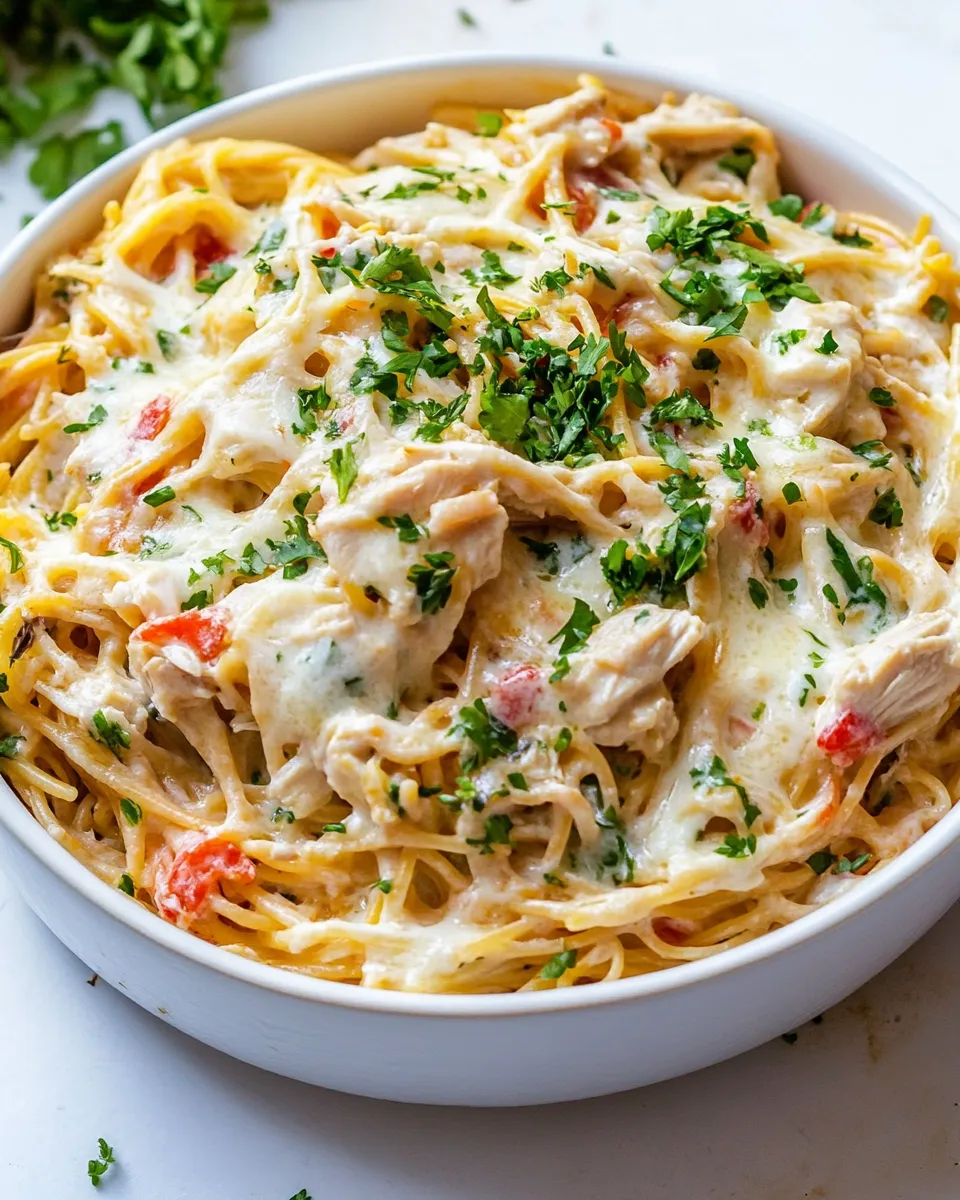 Easy Creamy Chicken Spaghetti recipe photo