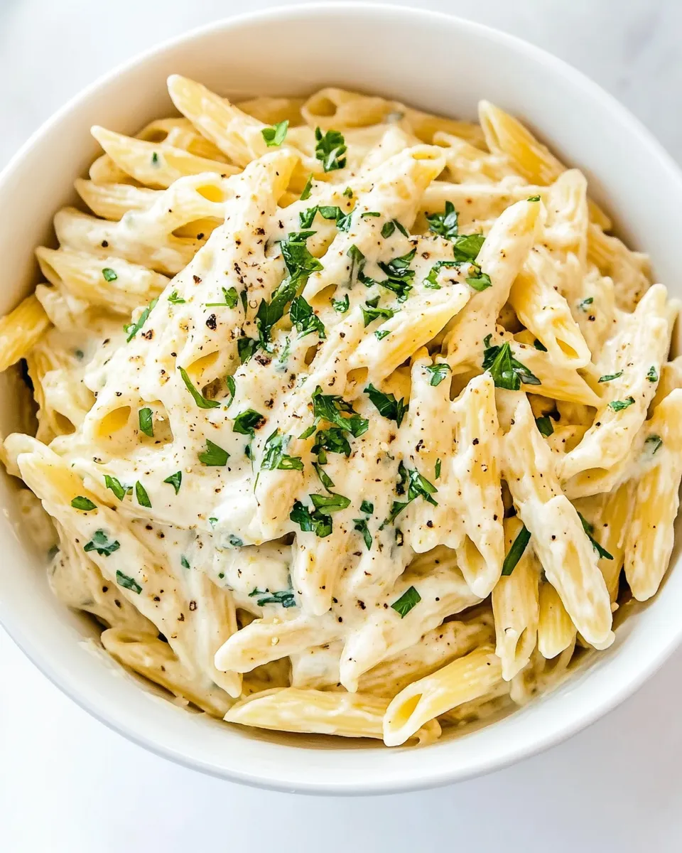 Homemade Creamy Goat Cheese Pasta photo