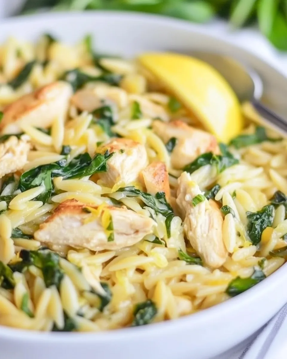 Easy Creamy Lemon Orzo with Chicken recipe photo