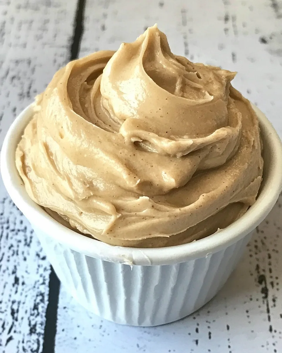 Delicious Creamy Peanut Butter Frosting shot