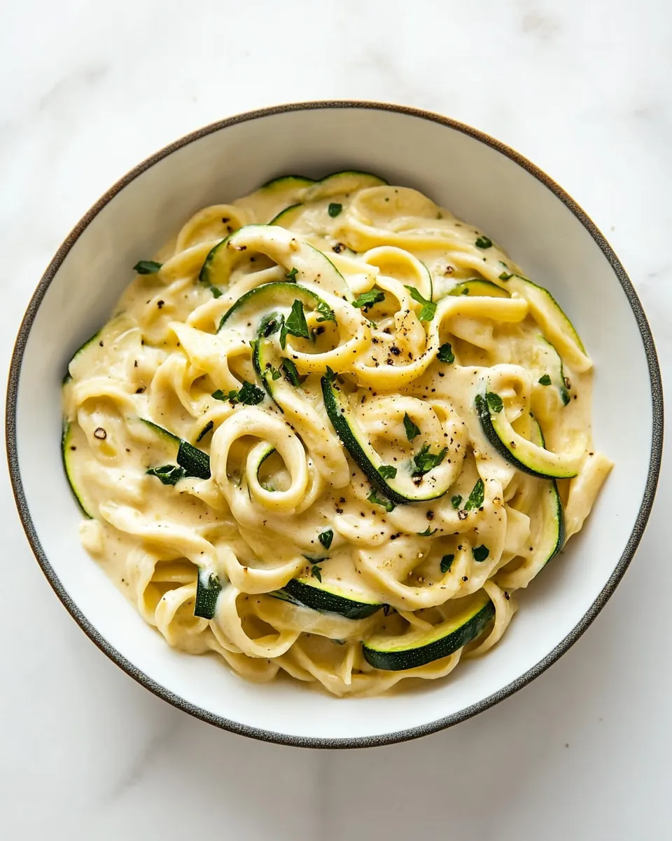 Classic Creamy Vegan Alfredo Sauce with Zucchini image